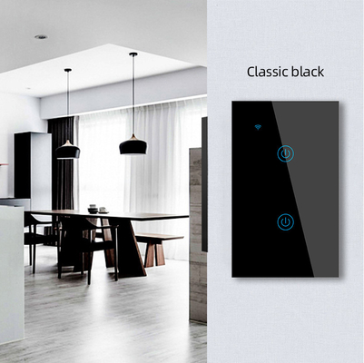 Glomarket Новый дизайн продуктов Tuya Smart Wifi Wall Switch Us Стандартная стеклянная сенсорная панель Световой переключатель поддержка приложения дистанционного управления