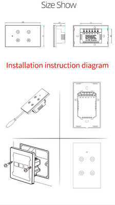 Glomarket Новый дизайн продуктов Tuya Smart Wifi Wall Switch Us Стандартная стеклянная сенсорная панель Световой переключатель поддержка приложения дистанционного управления
