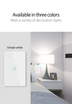 Glomarket Новый дизайн продуктов Tuya Smart Wifi Wall Switch Us Стандартная стеклянная сенсорная панель Световой переключатель поддержка приложения дистанционного управления