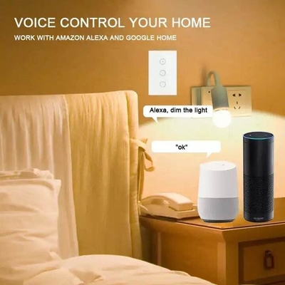Glomarket Digital Smart Switch Light Wifi Dimmer Wireless Glass Touch Wall Light Switch Panel Tuya Дистанционное управление с помощью Alexa