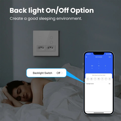 Glomarket Smart Wifi Бразилия Стандартный умный дом Tuya Smart 4 Gang Switch And Socket Wifi Умный настенный разъем Работа с Alexa