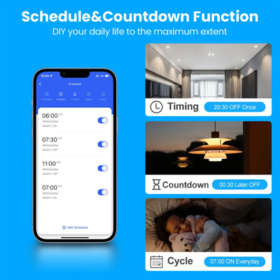 Glomarket Smart Wifi Бразилия Стандартный умный дом Tuya Smart 4 Gang Switch And Socket Wifi Умный настенный разъем Работа с Alexa