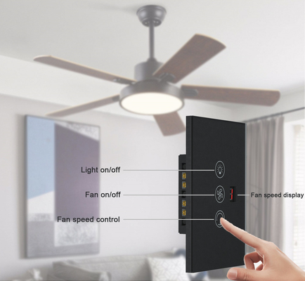 Glomarket Tuya Wifi Smart Fan Switch Tuya Smart Switch Фанат скорость света включения и выключения голосового управления Управление переключателем EU / US Standard