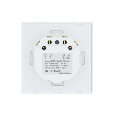 Glomarket Tuya Wifi Smart Fan Switch Tuya Smart Switch Фанат скорость света включения и выключения голосового управления Управление переключателем EU / US Standard