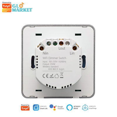 Glomarket Smart Home Dimmer Switch Tuya Zigbee Голосовое управление Кнопка затемнения регулировать яркость с цифровым дисплеем