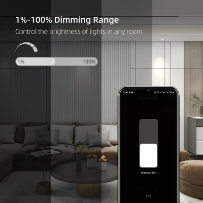 Glomarket Smart Home Dimmer Switch Tuya Zigbee Голосовое управление Кнопка затемнения регулировать яркость с цифровым дисплеем