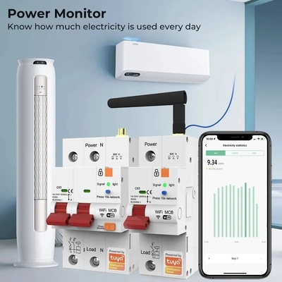 Glomarket Wifi выключатель смарт-ключа Tuya Smart 1p 2p 3p 4p Система умного дома Электрическая схема 4P MCB умный выключатель