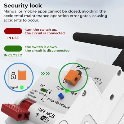 Glomarket Wifi выключатель смарт-ключа Tuya Smart 1p 2p 3p 4p Система умного дома Электрическая схема 4P MCB умный выключатель