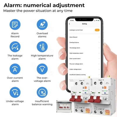 Glomarket Wifi выключатель смарт-ключа Tuya Smart 1p 2p 3p 4p Система умного дома Электрическая схема 4P MCB умный выключатель