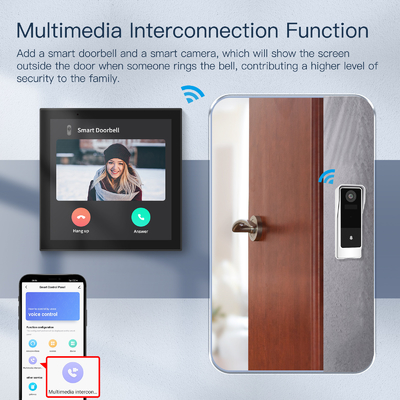 Glomarket Tuya Smart 4-дюймовый многофункциональный сенсорный экран панель управления Alexa Voice Zigbee Центральное управление