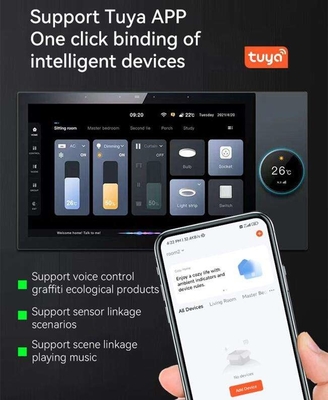 Glomarket Tuya 10 дюймовая центральная панель управления с музыкой 2 банды реле 2 пути динамики многофункциональные умные продукты для дома