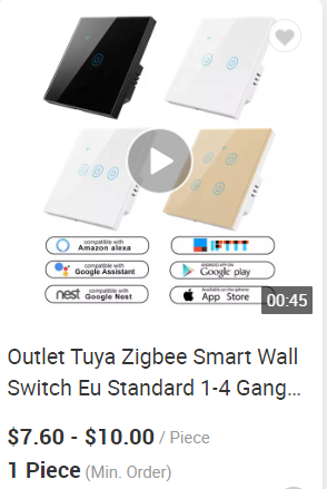 Glomarket Smart Home 8 Gang Wall Switch US Standard Tuya Voice APP Дистанционное управление Беспроводной настенной сенсорной подключителем 11