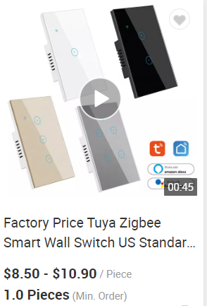 Glomarket Smart Home 8 Gang Wall Switch US Standard Tuya Voice APP Дистанционное управление Беспроводной настенной сенсорной подключителем 12