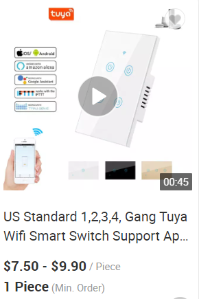 Glomarket Smart Home 8 Gang Wall Switch US Standard Tuya Voice APP Дистанционное управление Беспроводной настенной сенсорной подключителем 13